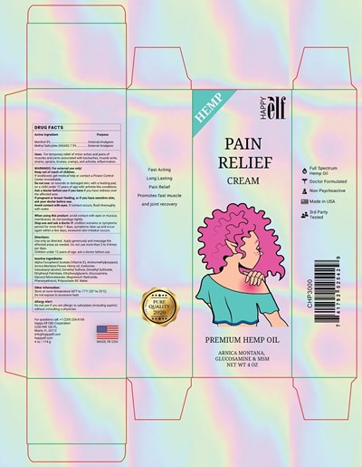 Hemp Pain Cream Box Label (Hemp Pain Relief Cream Box Preview)